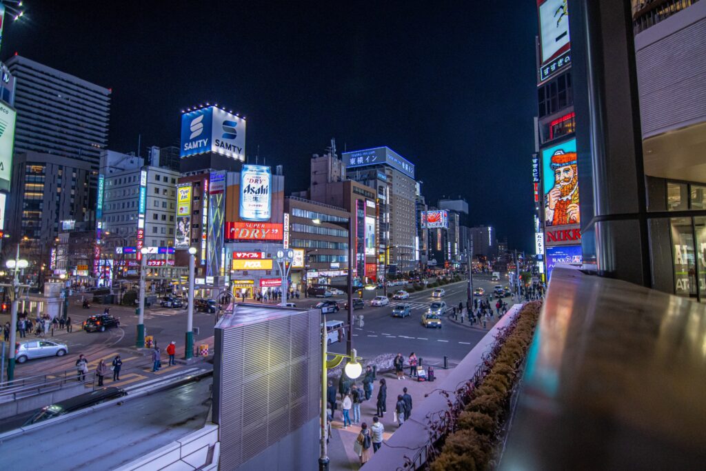 札幌市すすきのの夜景